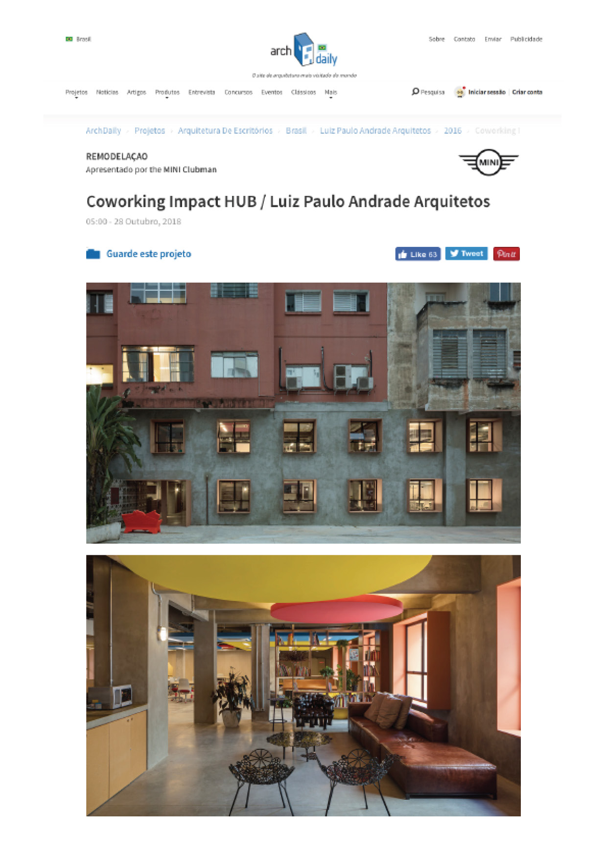 Archdaily | Impact HUB - outubro 2018